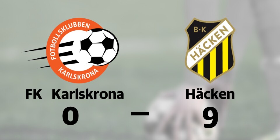 Storseger för Häcken borta mot FK Karlskrona