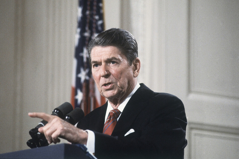 Ronald Reagan var president på 1980-talet. Före den politiska karriären var han känd som skådespelare. Arkivbild.