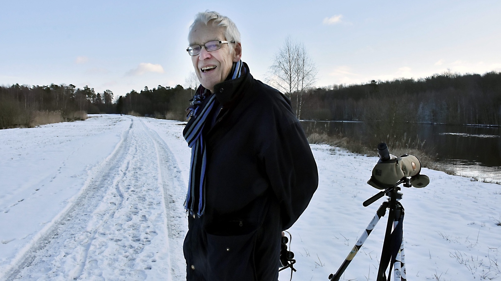 Arne Gustavsson är en flitig besökare på Magle våtmark. Foto: Helén Fingalsson