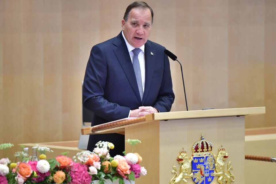 Den 8 september läste statsministern Stefan Löfven regeringsförklaringen i plenisalen i riksdagshuset under riksmötets öppnande.