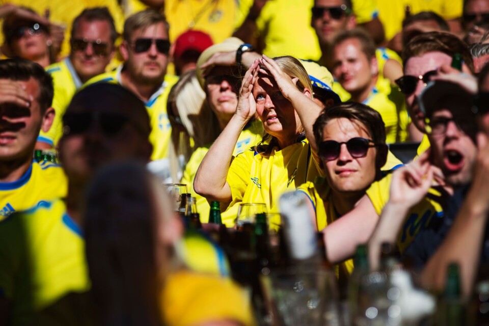 Se kvartsfinalen i fotbolls-VM mellan Sverige och England på storbildsskärm i Stationsparken på lördag.