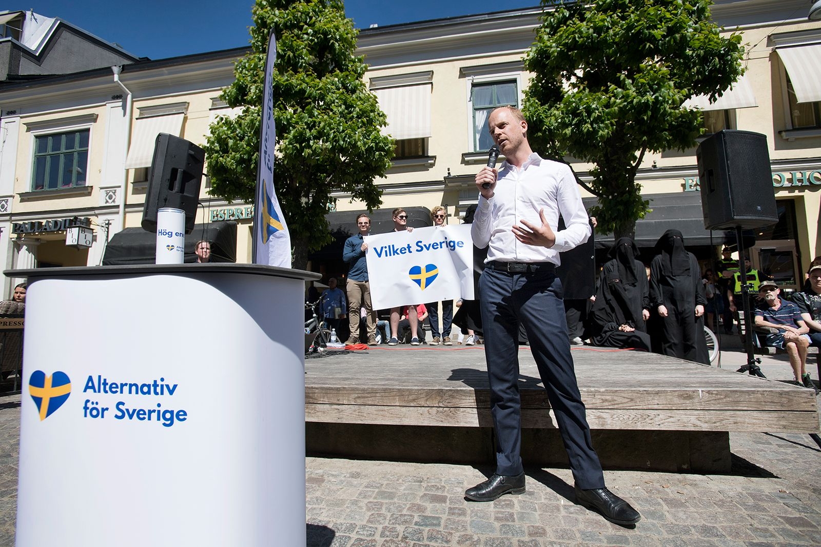 Alternativ för Sveriges partiledare Gustav Kasselstrand.