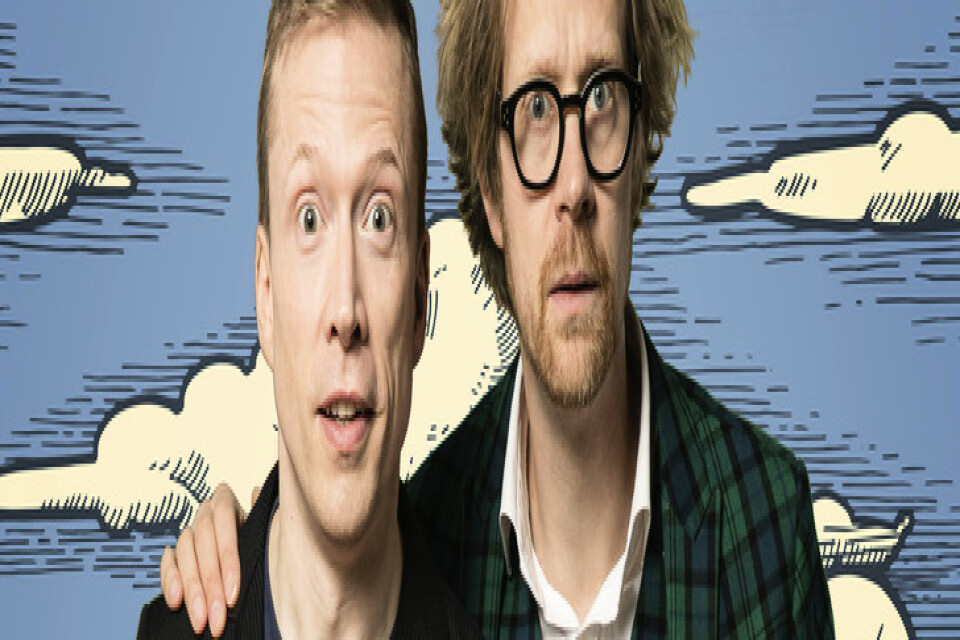 Måns Nilsson och Anders "Ankan" Johansson förlänger turnén med scenshowen av konceptet "Så funkar det". Pressbild.