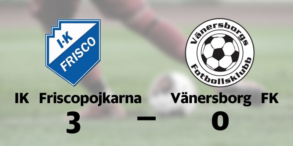 IK Friscopojkarna segrare hemma mot Vänersborg FK