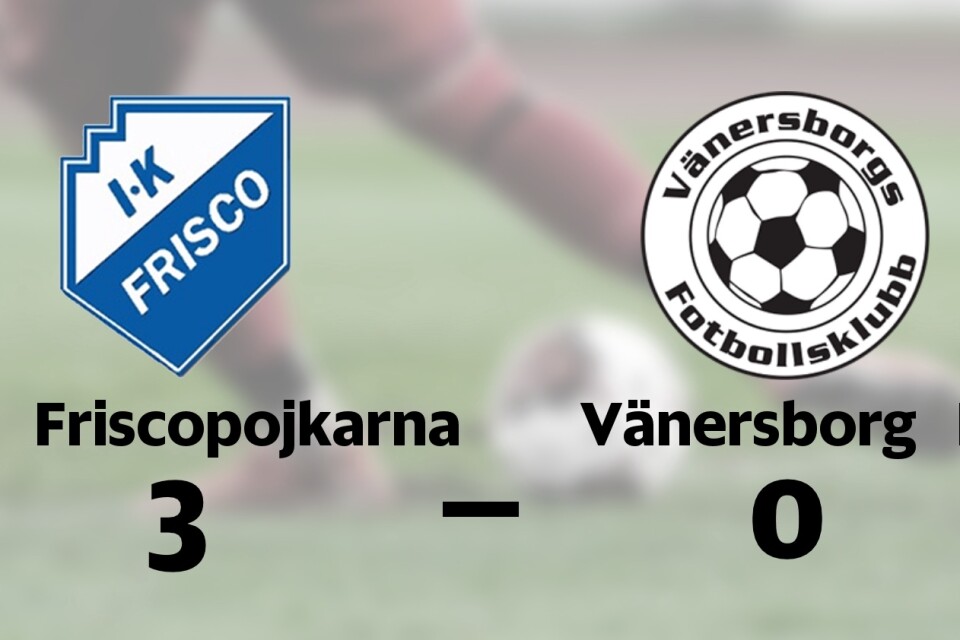 IK Friscopojkarna segrare hemma mot Vänersborg FK