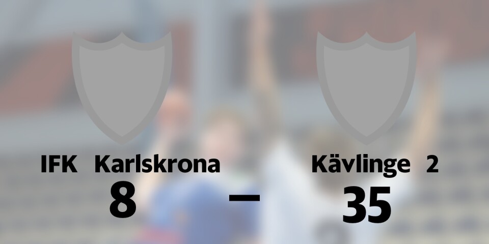 Tung förlust för IFK Karlskrona hemma mot Kävlinge 2