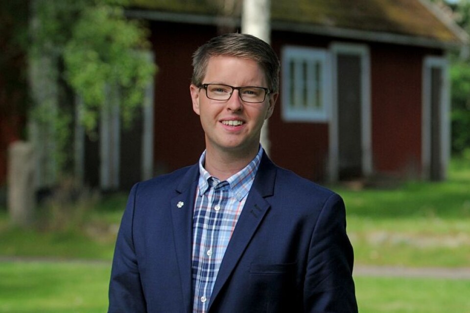 Patrik Davidsson (C), lantarbetare och kandidat till EU-parlamentet.