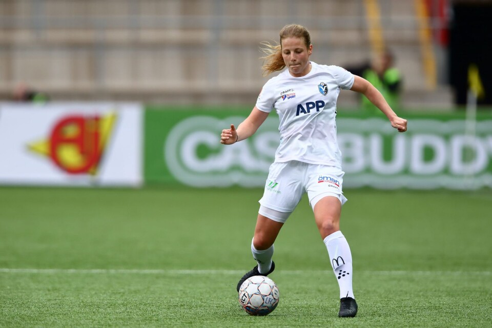 Växjö DFF:s Anna Anvegård gjorde 0-1.