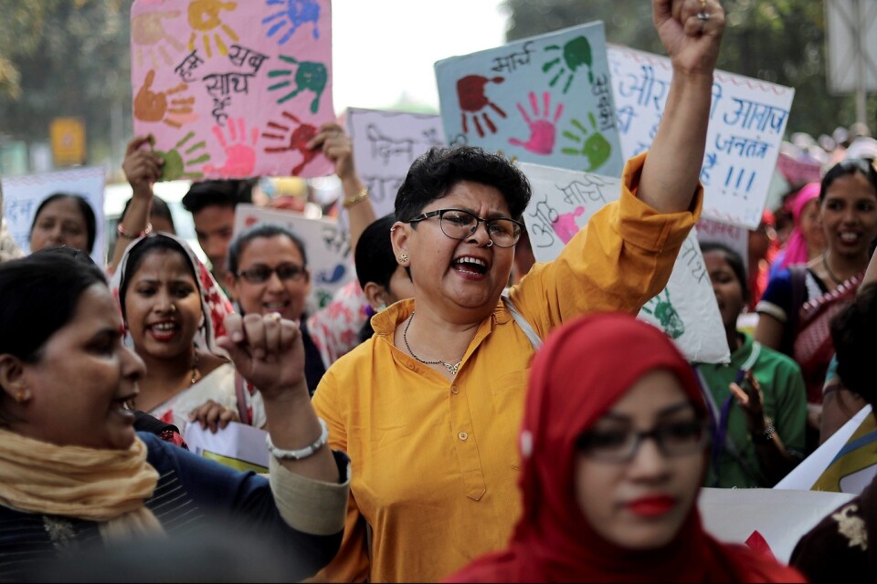 Internationella kvinnodagen firas över hela världen. Förra året marscherade bland annat hundratals kvinnor i New Delhi, Indien.
Foto: Manish Swarup/AP