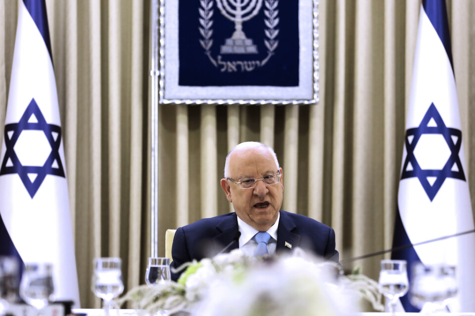 Israels president Reuven Rivlin ger parlamentet i uppgift att utse landets nye ledare. Ledamöterna får 21 dagar på sig att komma överens om en premiärminister. Arkivbild.
