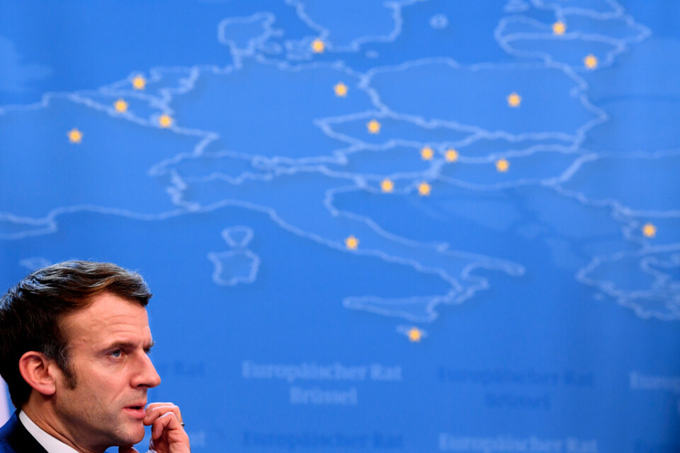 Frankrikes president Emmanuel Macron laddar för ett intensivt ordförandeskap i EU:s ministerråd. Arkivbild.