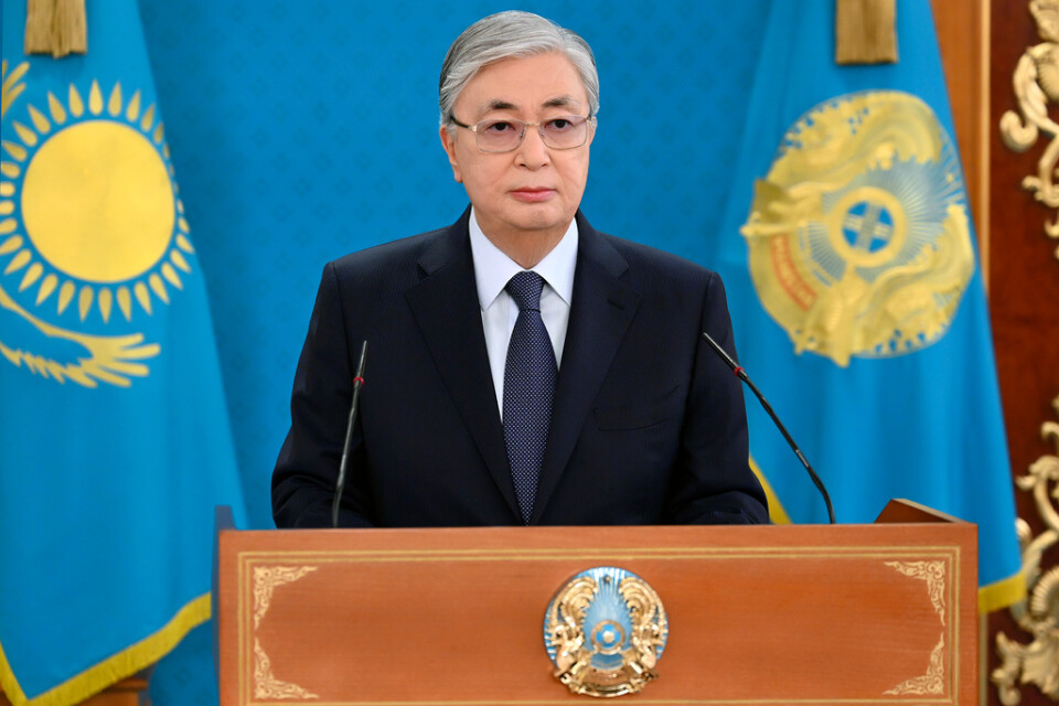 Kazakstans president Kasym-Zjomart Tokajev har anklagat "terrorister" för att ligga bakom förra veckans oroligheter i landet. Arkivfoto.