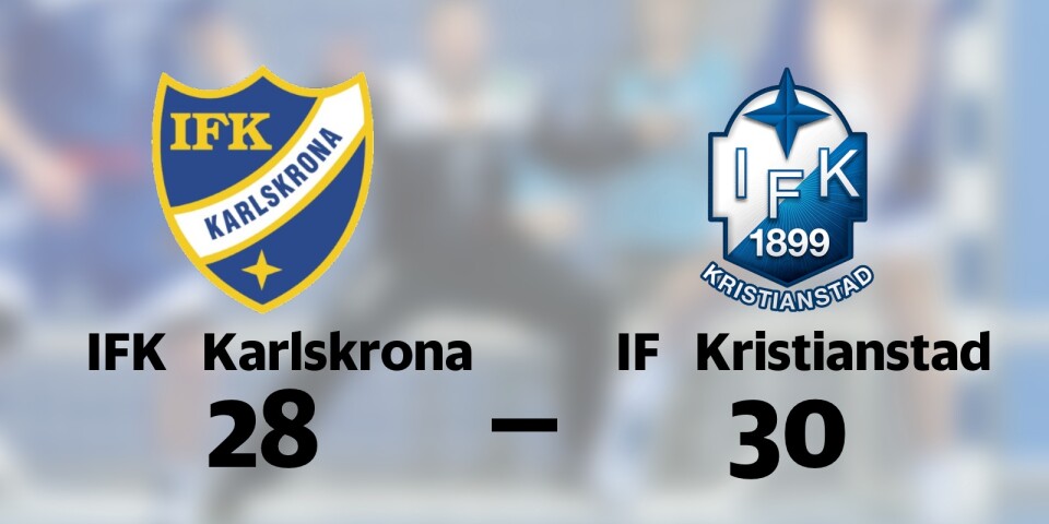 Missat kval för IFK Karlskrona efter förlust mot IF Kristianstad