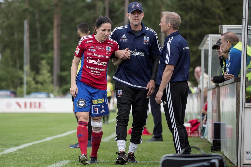 Clara Markstedt spelade senast mot Linköping den 25 juni där hon fick kliva av efter tio minuter.              Foto:  JÖRGEN JOHANSSON