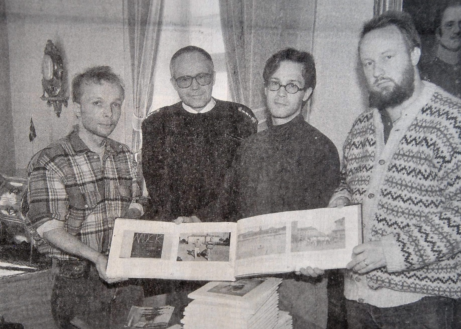 Männen bakom verket är, från vänster Rick Forsling, överste Åke Johansson, Henrik Björnsson och Bengt Månsson.
Arkiv: Olle Andersson