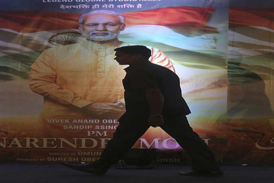 Filmen "PM Narendra Modi" skulle haft premiär på Indiens första valdag. Nu stoppas den. Arkivbild.