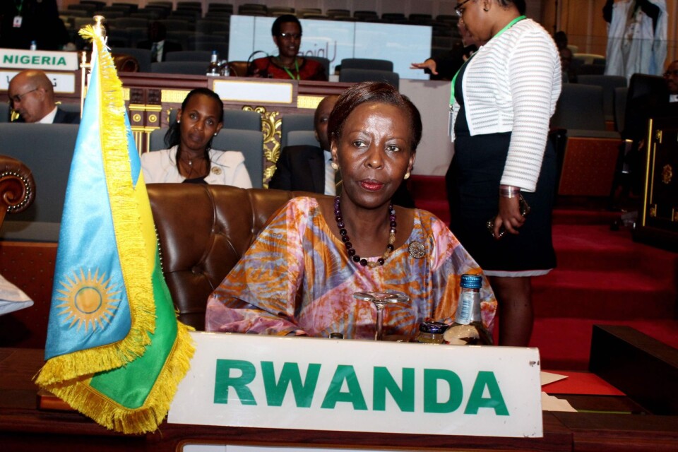 Bild på Rwandas utrikesminister  Louise Mushikiwabo. Arkivbild.
