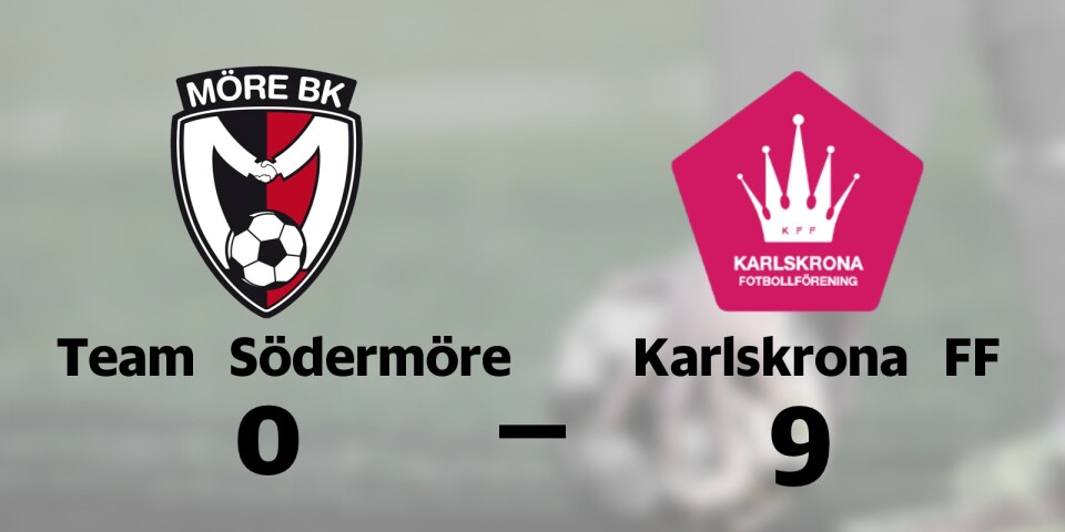 Målfest när Karlskrona FF krossade Team Södermöre