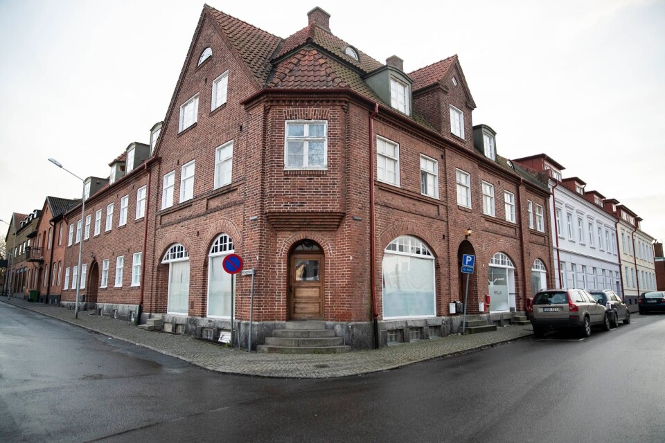 Hörnet Östergatan Brogatan i Tomelilla.