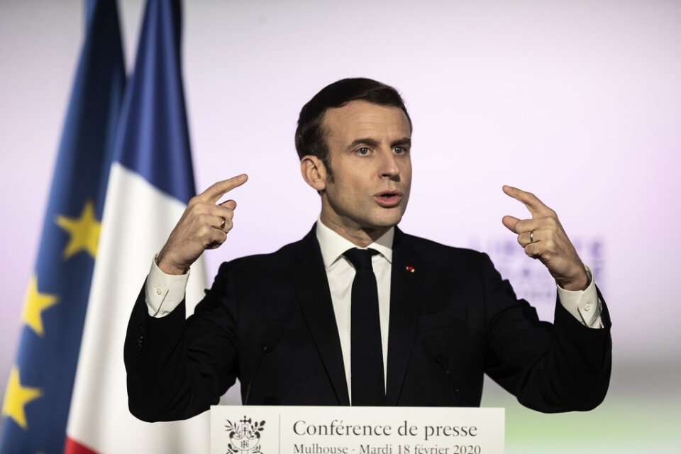 Frankrikes president Emmanuel Macron. Arkivfoto.