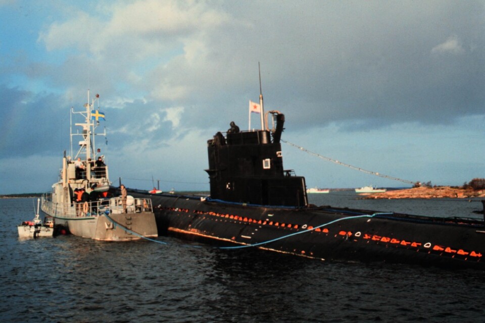 Den sovjetiska ubåten U 137 gick på grund i Karlskrona skärgård. Arkivbild.