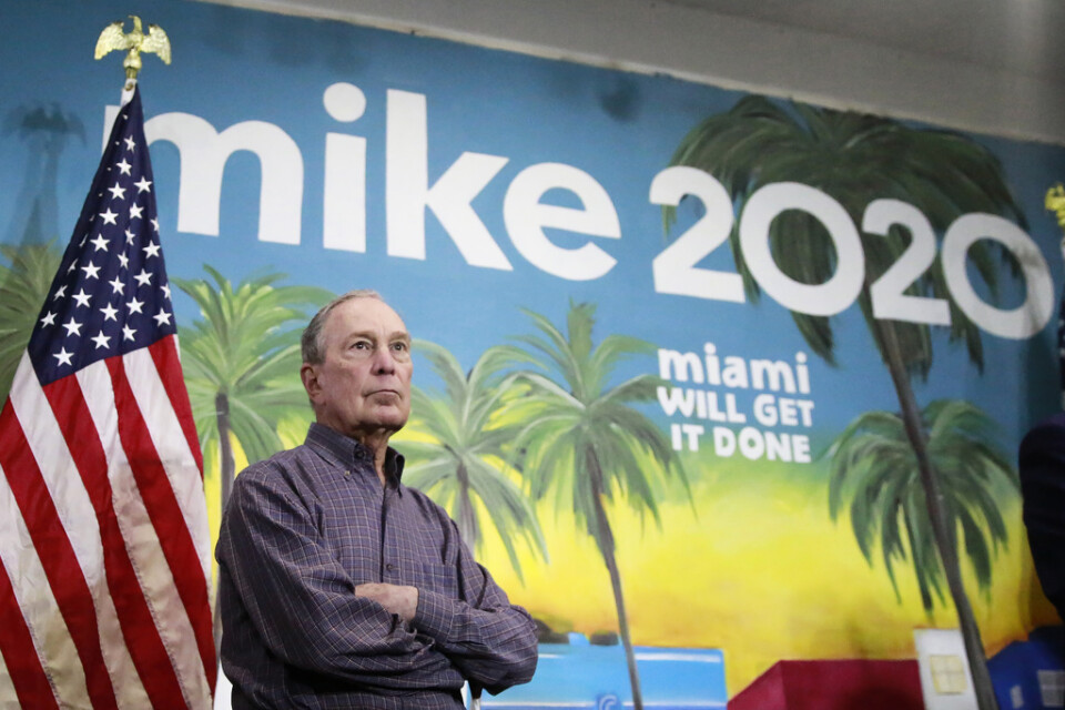 Michael Bloomberg framträdde i Florida under valkvällen, men entusiasmen var låg, rapporterade amerikanska medier. På onsdagen meddelade han sitt avhopp.