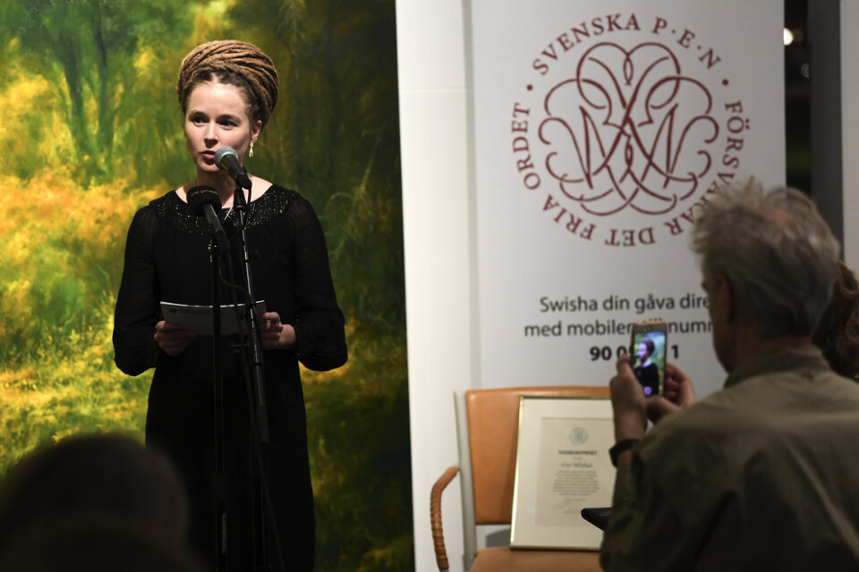 Amanda Lind delade ut Svenska Pen-klubbens Tucholskypris.
