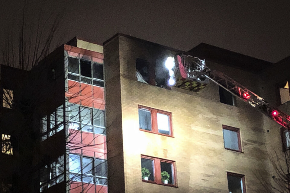 Lägenhetsbrand på Friisgatan i Möllevången i Malmö.