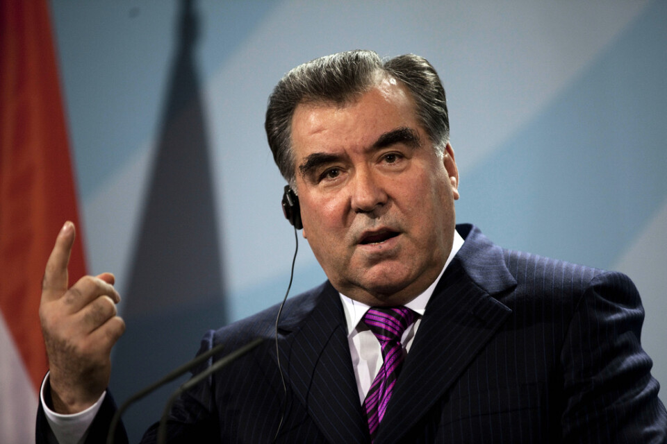 Presidenten Emomalii Rahmons Folkets demokratiska parti förväntas ta hem segern i söndagens tadzjikiska parlamentsval. Arkivbild.