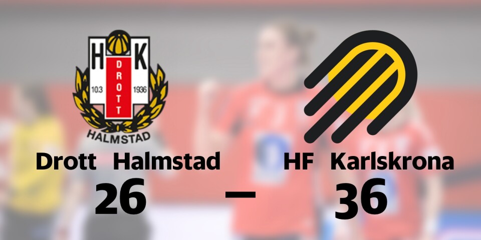 HK Drott Halmstad förlorade mot HF Karlskrona