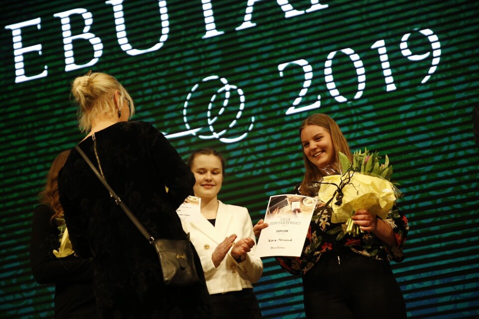 Klara Sävenlund får första priset i Lilla Debutantpriset 2019.