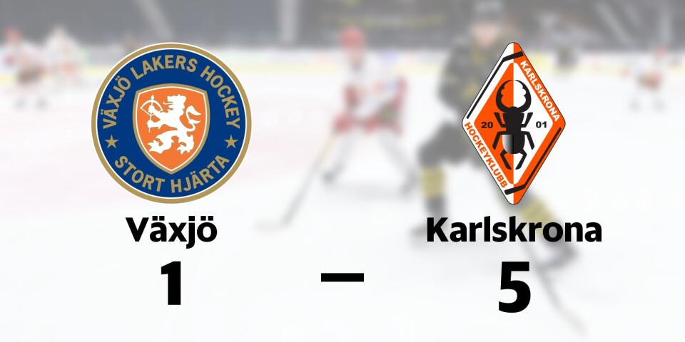 Växjö Lakers HC förlorade mot Karlskrona HK