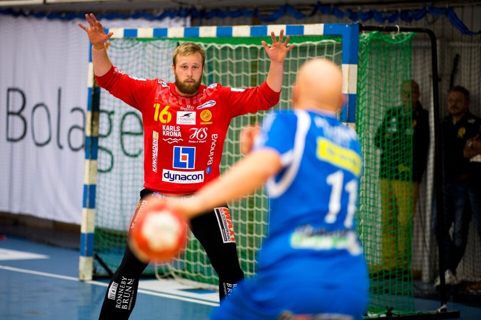 Markus Mattsson vaktade målet för Karlskrona Handboll.