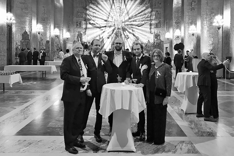 Gunnar, Jonas, Pelle och Robert Aldestam och Agneta Ringman var på fredagskvällen på plats i Stockholms stadshus för att vara med vid prisutdelningen av Årets Företagare i Sverige 2019.