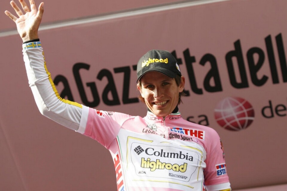 Thomas Lövkvist bär inte den rosa ledartröjan längre men han är kvar i toppen av Giro d'Italia trots att han tappat mark till ledaren. Foto: Scanpix/Arkiv