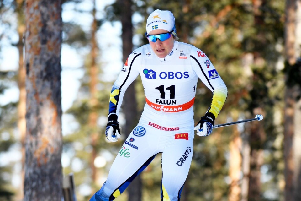 Hanna Falk var snabb i sprintprologen i Falun.