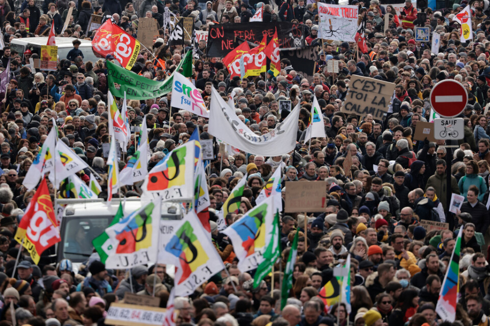 Demonstration i Nantes på tisdagen.