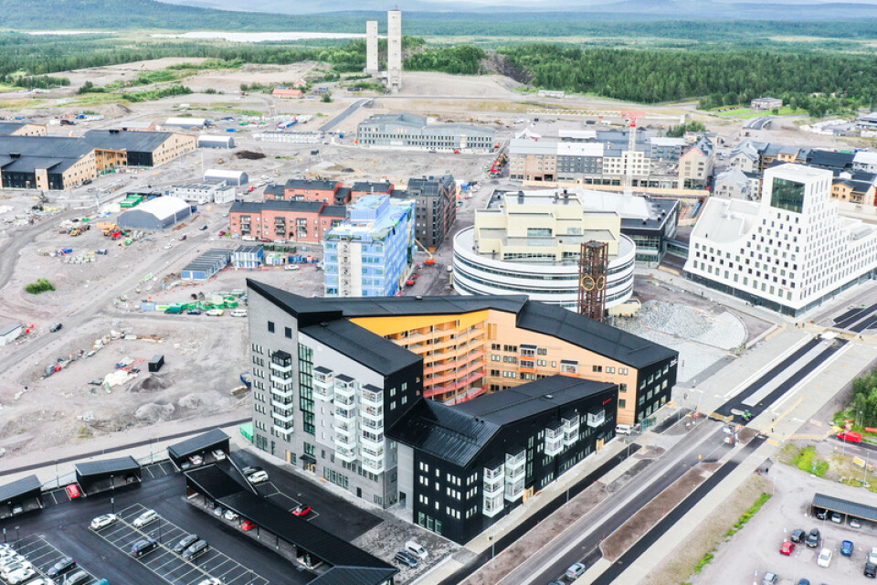 Kiruna har fått ett nytt stadscentrum sedan gruvbrytningen gjort att stora delar av staden måste flyttas. Arkivbild.