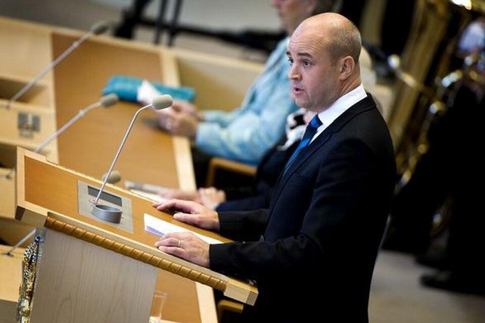 Statsmnister Fredrik Reinfeldt. Bild: Claudio Bresciani