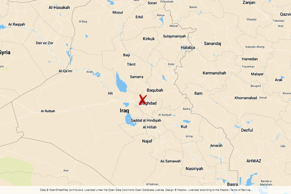 Militäranläggningen i Taji, norr om Bagdad, utsattes för en raketattack i onsdags.