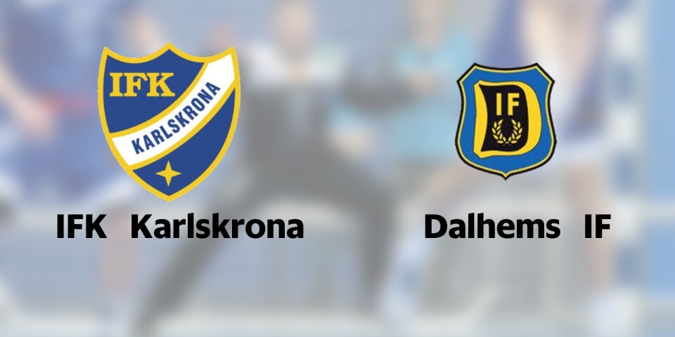 IFK Karlskrona möter Dalhems IF hemma