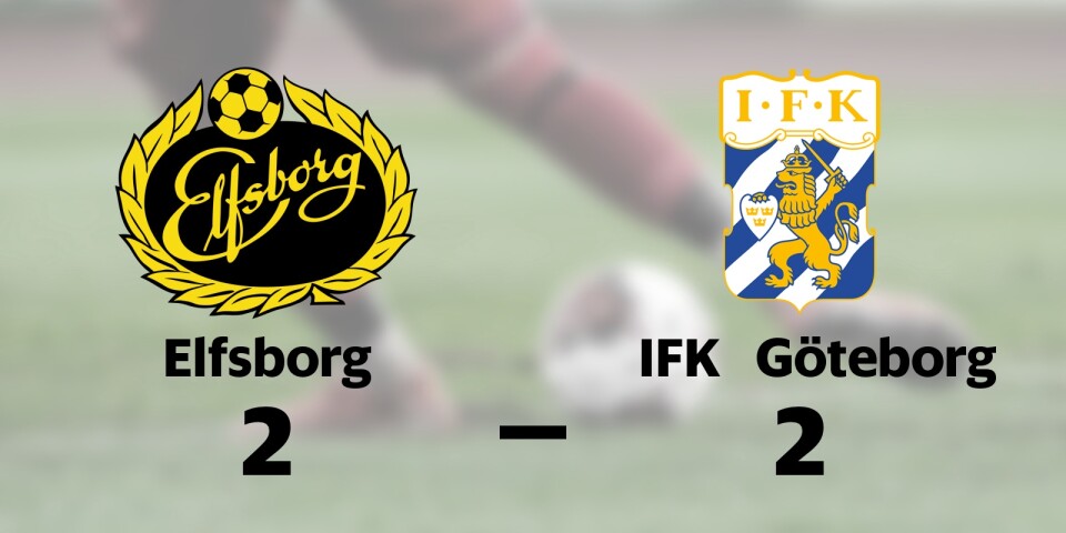 Delad pott när Elfsborg tog emot IFK Göteborg