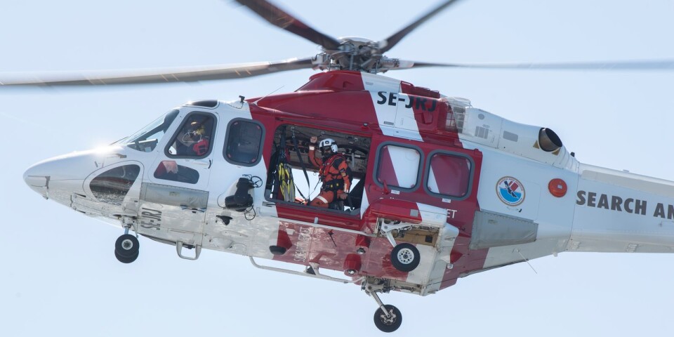 Sjöfartsverkets räddningshelikopter.