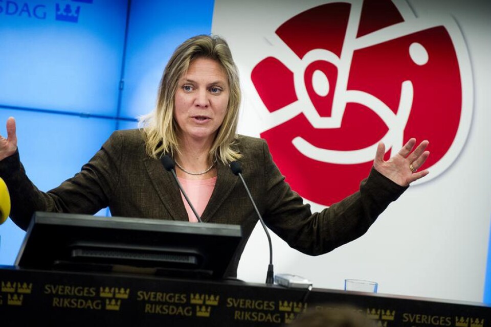Magdalena Andersson presenterar Socialdemokraterna vårbudgetmotion.
