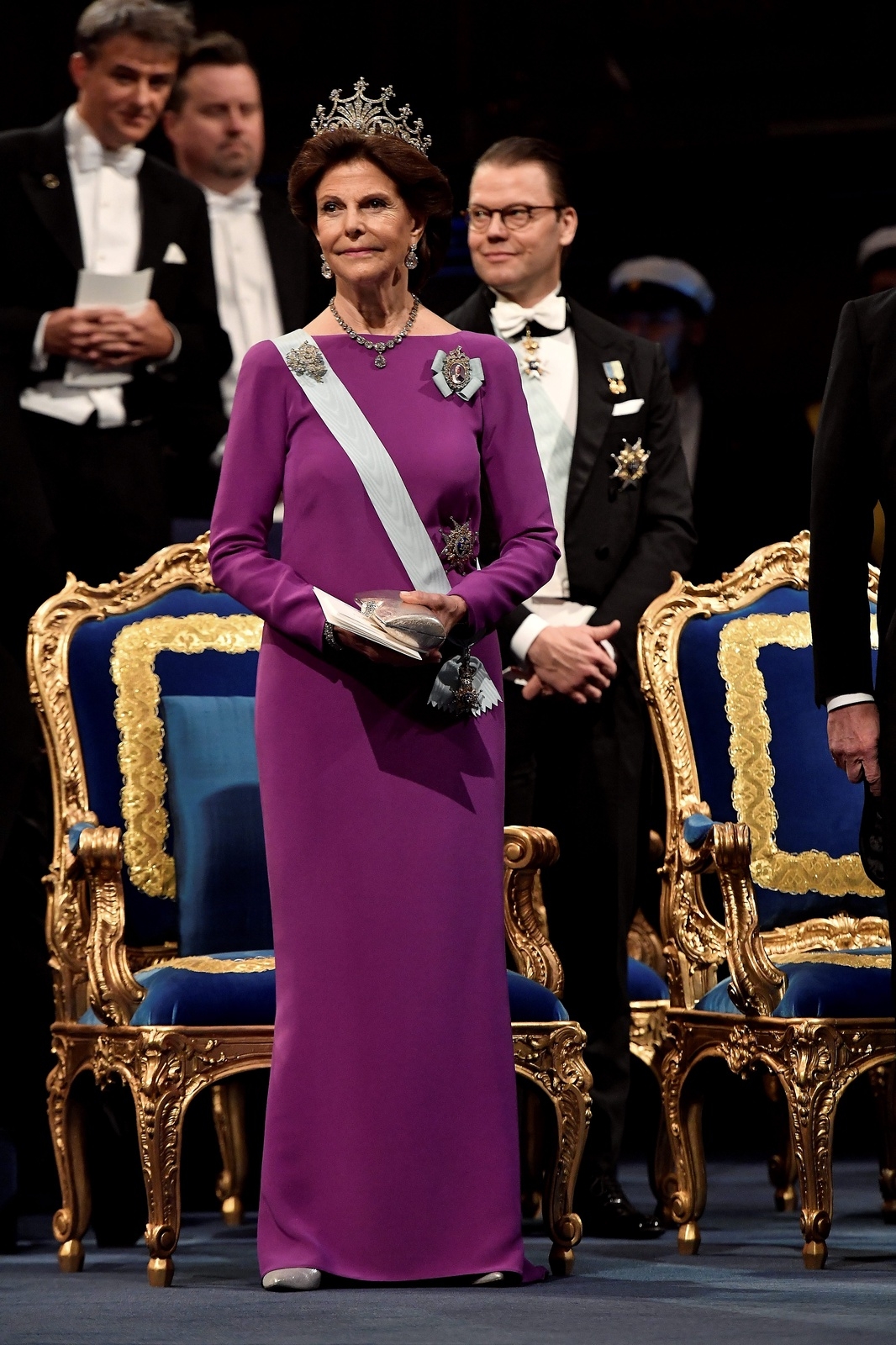 Drottning Silvia under Nobelprisutdelningen i Konserthuset Stockholm.
Foto: Jonas Ekströmer/TT
