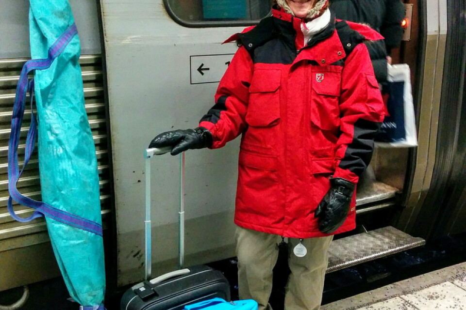 Ellika Nyqvist Livchitz på väg till Schweiz – med tåget förstås.