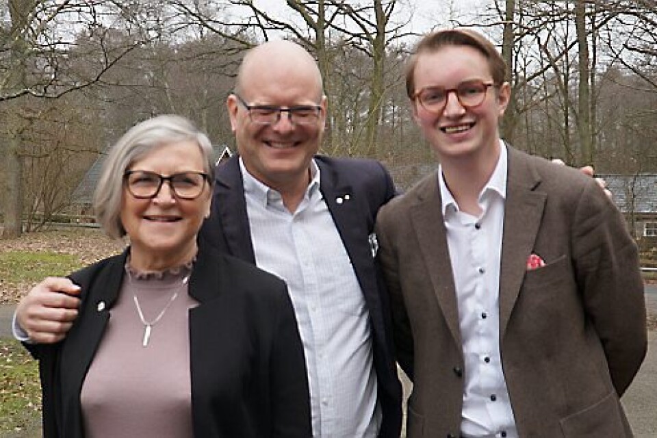 Den nya ledningen för Centerpartiet.  Britt-Marie Jobacker, Leif Sandberg och Cato Hansson.