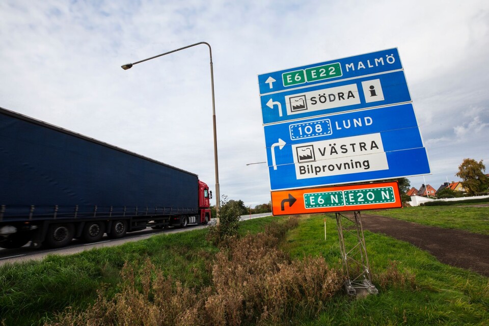 Trafiken från Trelleborgs hamn och norrut på E 6 kommer ledas via Västra Ringvägen och väg 108 till Lomma.