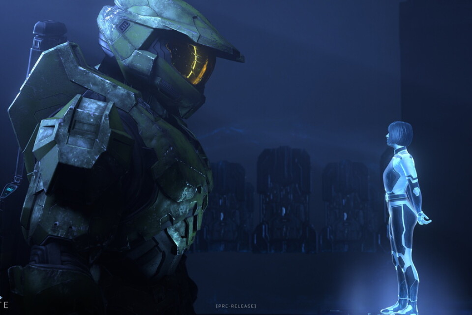 Master Chief får tidigt en ny AI-kompanjon. Hon tar över Cortanas roll och kallas Weapon. Pressbild.