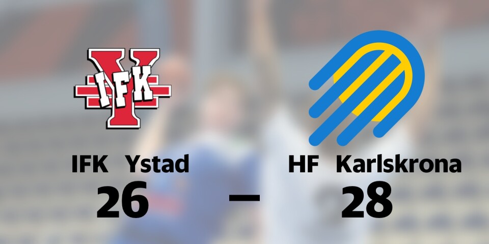 IFK Ystad HK förlorade mot HF Karlskrona